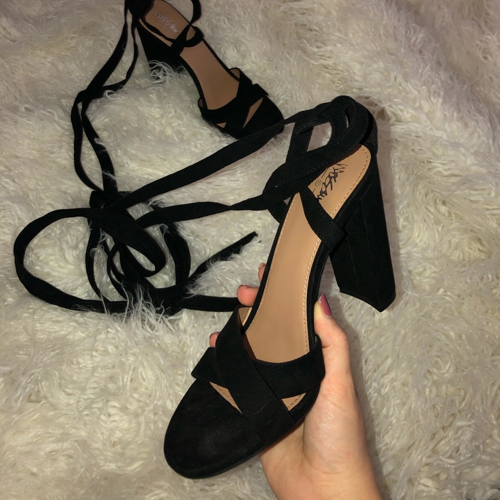 Black lace up heels from target🖤